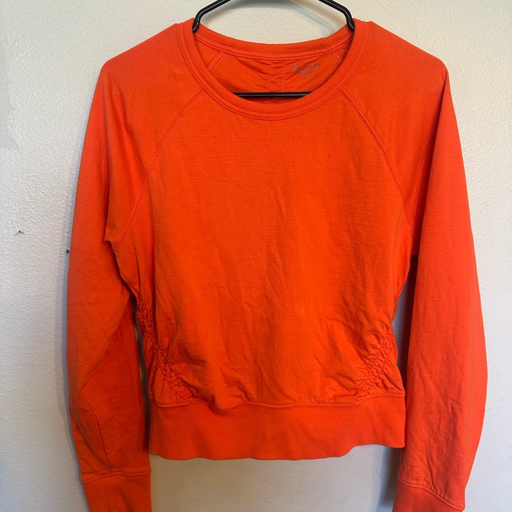 Athleta Orange Crewneck Sweatshirt